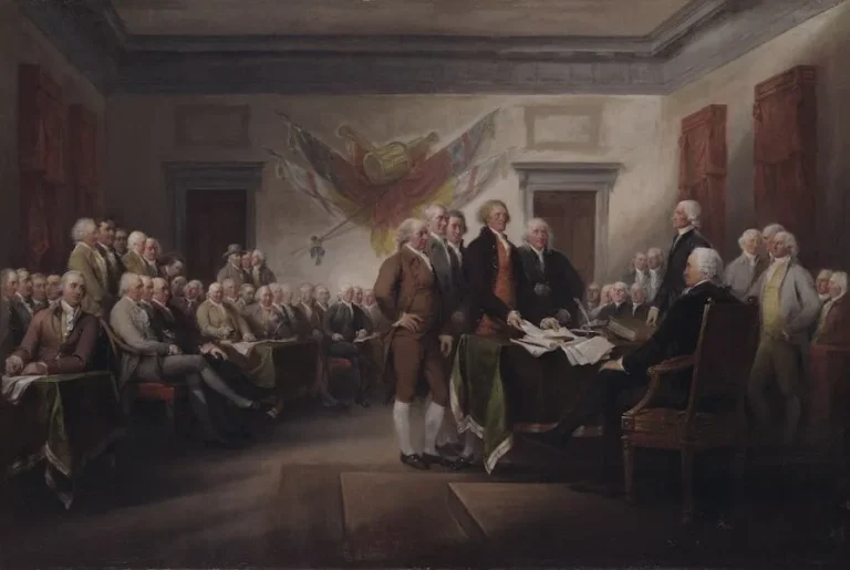 John Trumbull, The Declaration of Independence, July 4, 1776, 1786–1820