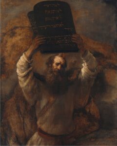 Moses with the Ten Commandments Rembrandt 1659