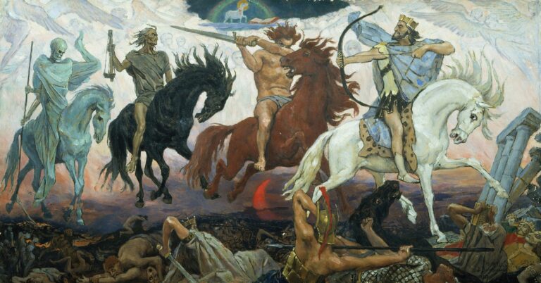 Four Horsemen of the Apocalypse (1887) Victor Mikhailovich Vasnetsov (Russian, 1848 – 1926)