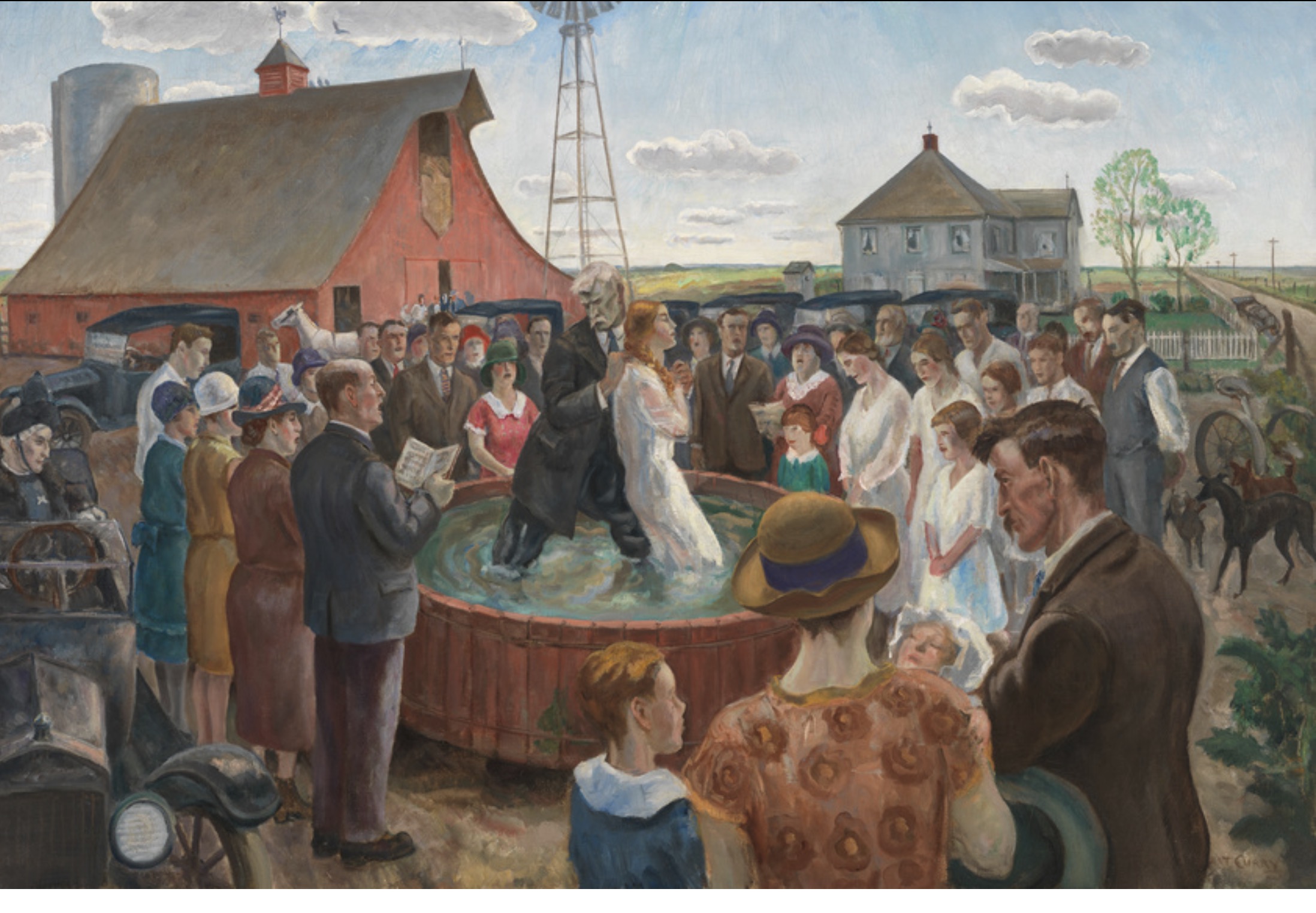 Baptism in Kansas by John Steuart Curry 1928