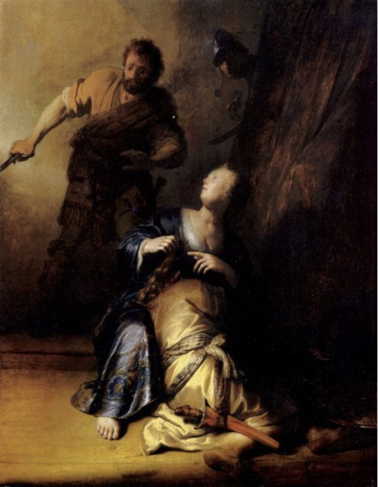 Samson and Delilah by Rembrandt Van Rijn, 1628